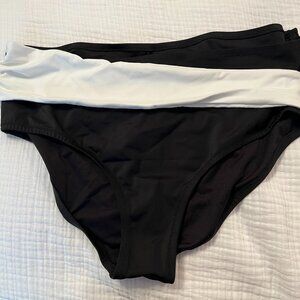 Swimsuits For All Bikini Bottoms Black/White NWT Size 18